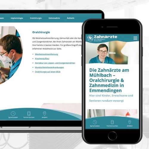 Website Zahnarztpraxis und Oralchirurgie in Emmendingen